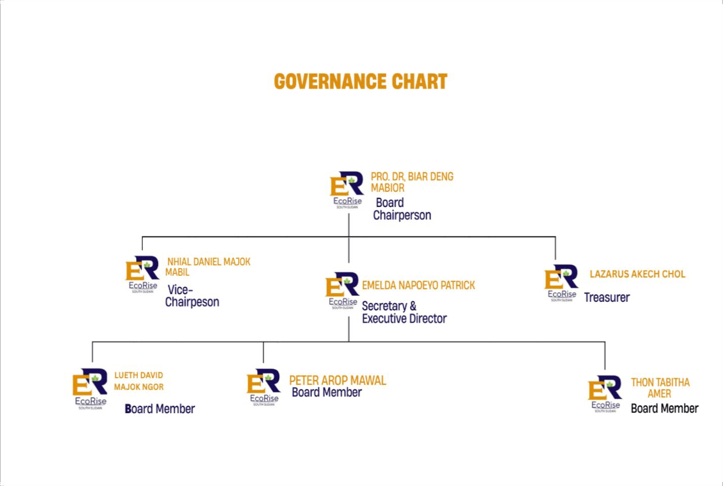 EcoRise South Sudan Governance Chart